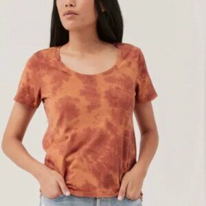 PACT 100% Cotton Tie Dye Scoop Neck Top